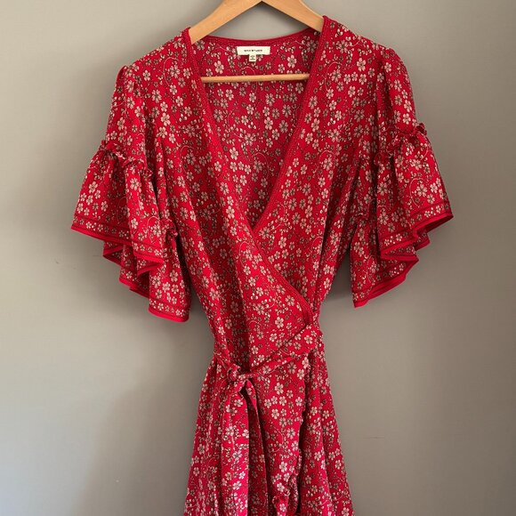 Red Floral Prairie Dress - Picture 1 of 15